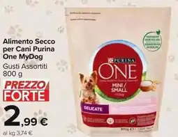 Carrefour Market Alimento Secco per Cani Purina One MyDog offerta