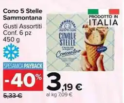 Carrefour Market Cono 5 Stelle Sammontana offerta