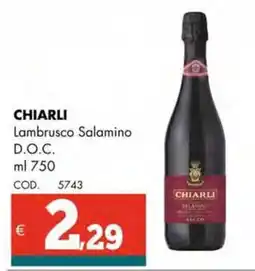 Altasfera CHIARLI Lambrusco Salamino D.O.C. offerta