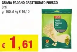 Crai Grana padano grattugiato fresco CRAI offerta
