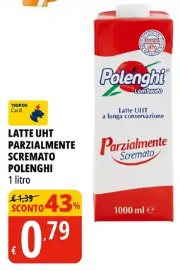 Latte uht parzialmente scremato POLENGHI