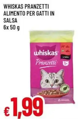 Famila Whiskas pranzetti alimento per gatti in salsa offerta