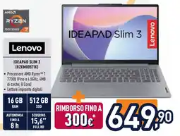 Unieuro Lenovo IDEAPAD Slim 3 offerta