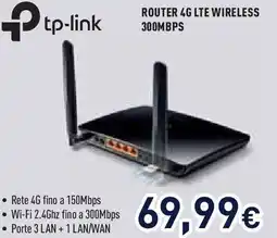 Unieuro Tp-link router 4g lte wireless 300mbps offerta