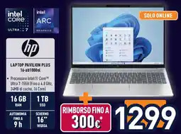 Unieuro HP LAPTOP PAVILION PLUS 16-ab1000nl offerta