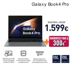 Unieuro SAMSUNG Galaxy Book 4 Pro offerta