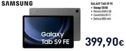 Unieuro SAMSUNG Galaxy Tab S9 FE offerta