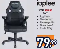 Unieuro IOPLEE SEDIA GAMING 2647 offerta