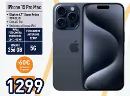 Unieuro iPhone 15 Pro Max offerta