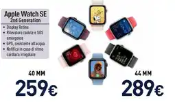 Unieuro Apple Watch SE 2nd Generation 40 mm offerta