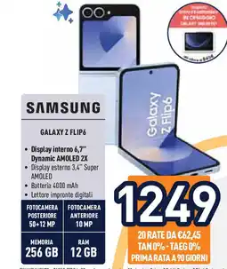 Unieuro SAMSUNG GALAXY Z FLIP6 offerta