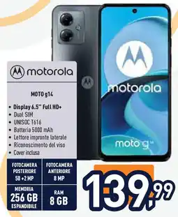 Unieuro Motorola MOTO g14 offerta