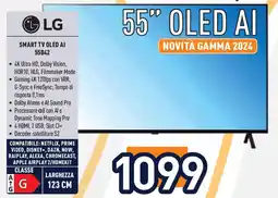 Unieuro LG SMART TV OLED AI 55b42 offerta