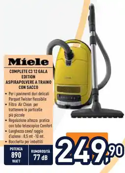 Miele COMPLETE C3 12 GALA EDITION ASPIRAPOLVERE A TRAINO CON SACCO
