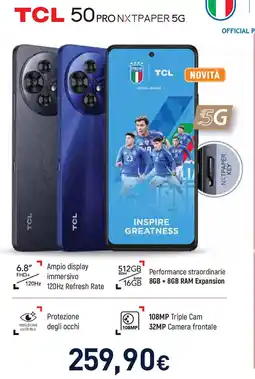 Unieuro TCL 50 PRO NXTPAPER 5G offerta