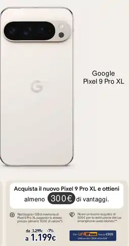 Unieuro Google Pixel 9 Pro XL offerta