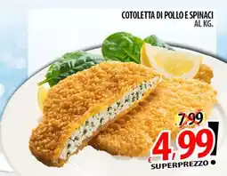 Il Genio Supermercato Cotoletta di pollo e spinaci offerta