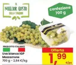 Eurospar Uva bianca IGP Mazzarrone offerta
