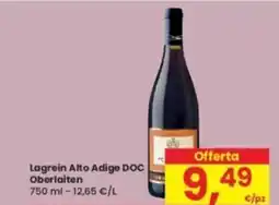 Eurospar Lagrein Alto Adige DOC Oberlaiten offerta