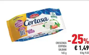 Conad Margherita Crescenza certosa GALBANI offerta