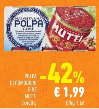 Conad Margherita Polpa di pomodoro fine MUTTI offerta