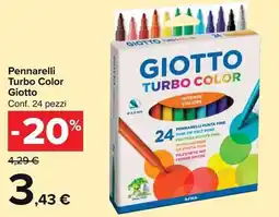 Carrefour Market Pennarelli Turbo Color Giotto offerta