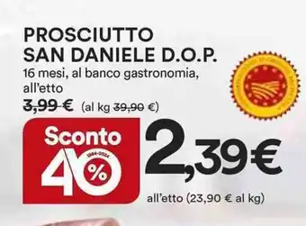 Ipercoop San daniele prosciutto d.o.p. offerta