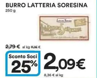 Ipercoop Burro LATTERIA SORESINA offerta