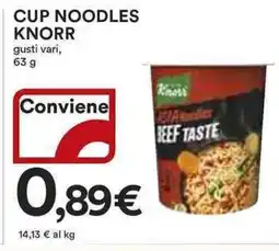 Ipercoop Cup noodles KNORR offerta
