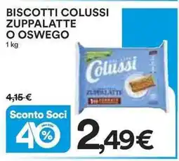 Ipercoop Biscotti colussi zuppalatte o oswego offerta