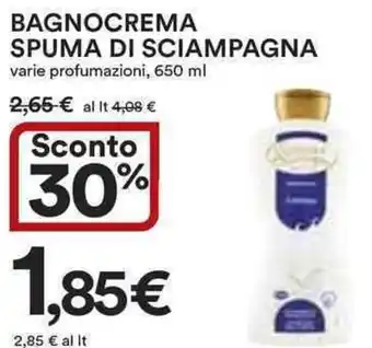 Ipercoop Bagnocrema SPUMA DI SCIAMPAGNA offerta