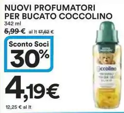 Ipercoop Nuovi profumatori per bucato COCCOLINO offerta