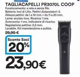 Ipercoop Tagliacapelli PR3070L COOP offerta