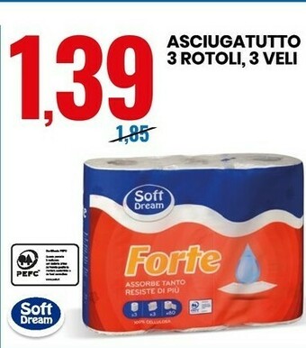 Eurospin Soft dream asciugatutto offerta