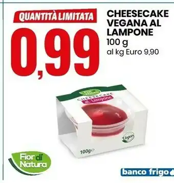Cheesecake vegana al lampone