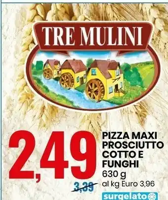 Eurospin Pizza maxi prosciutto cotto e funghi offerta