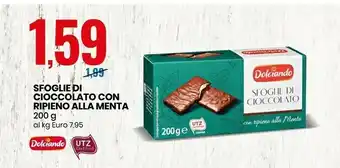 Eurospin Sfoglie di cioccolato con ripieno alla menta offerta
