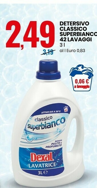Detersivo classico superbianco, 42 lavaggi