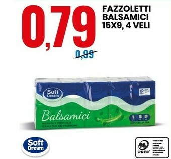 Eurospin Fazzoletti balsamici 15x9, 4 veli offerta