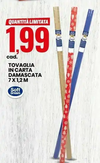 Tovaglia in carta damascata 7x1,2 m