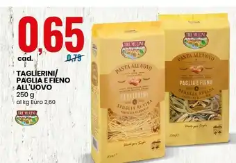 Taglierini/paglia e fieno all'uovo