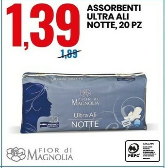 Eurospin Assorbenti ultra ali notte, 20 pz offerta