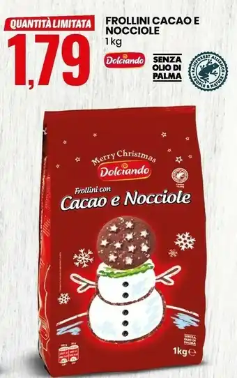 Eurospin Frollini con cacao e nocciole merry christmas 1000 g(ml) offerta