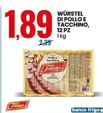 Eurospin Wurstel con pollo e tacchino 1000 g(ml) offerta