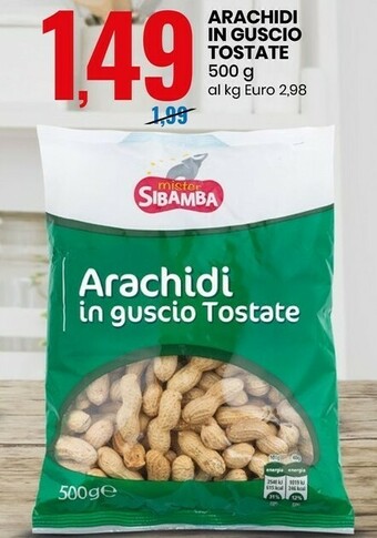 Eurospin Arachidi in guscio tostate offerta