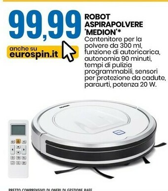 Eurospin Robot aspirapolvere offerta