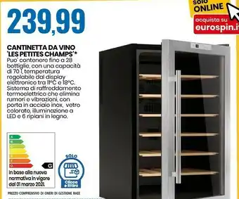 Eurospin Cantinetta da vino les petites champs offerta