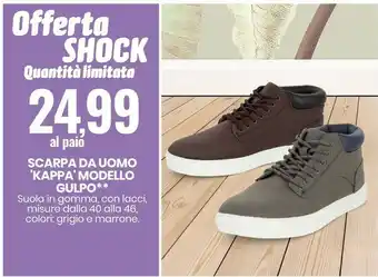 Eurospin Scarpa da uomo modello gulpo offerta