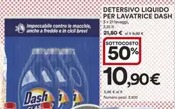 Ipercoop Detersivo liquido per lavatrice DASH offerta