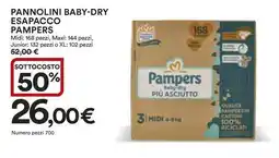 Ipercoop Pannolini baby-dry esapacco PAMPERS offerta